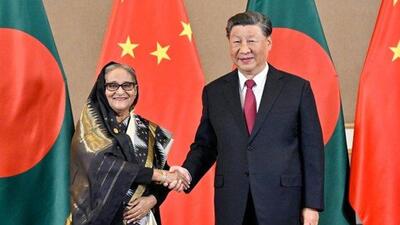 Chinese President Xi Jinping said China supports Bangladesh in “opposing external interference” and that Beijing will work with Dhaka to support each other on their core interests (X/SpokespersonCHN)
