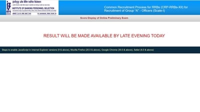 IBPS RRB PO Scorecards out, Candidates Can Download from www.ibps.in IBPS RRB PO Scorecards out, Candidates Can Download from www.ibps.in