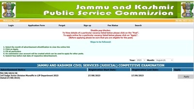 JKPSC Civil Judge Recruitment 2023: Apply for 69 Civil Judge posts till September 17 JKPSC Civil Judge Recruitment 2023: Apply for 69 Civil Judge posts till September 17