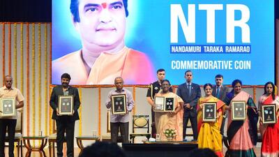 NT R,ama Rao founded the Telugu Desam Party in March 1982 and swept the Andhra Pradesh elections in January 1983, (X/rashtrapatibhvn) NT R,ama Rao founded the Telugu Desam Party in March 1982 and swept the Andhra Pradesh elections in January 1983, (X/rashtrapatibhvn)