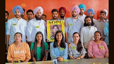SOPU will be only be contesting for the post of general secretary this year. (Sanjeev sharma/HT) SOPU will be only be contesting for the post of general secretary this year. (Sanjeev sharma/HT)