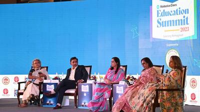 Several prominent women from education sector shared their views during a panel discussion on “Transforming Higher Education: Quality, Access, and Employability”, moderated by Sarah Zia. (Hindustan Times) Several prominent women from education sector shared their views during a panel discussion on “Transforming Higher Education: Quality, Access, and Employability”, moderated by Sarah Zia. (Hindustan Times)