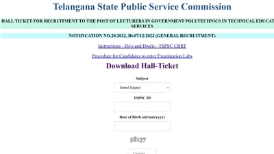 TSPSC Polytechnic Lecturer Admit Card released at tspsc.gov.in TSPSC Polytechnic Lecturer Admit Card released at tspsc.gov.in