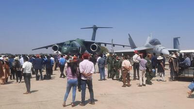 The C-390 (left) was on display at the Aero India 2023 in Bengaluru in February. (Rahul Singh/ HT photo)