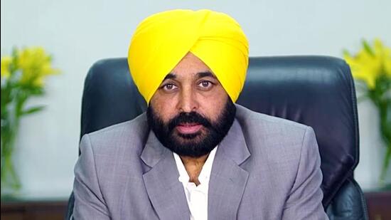 Punjab chief minister Bhagwant Mann chaired a meeting of the civil aviation department at his office in Punjab civil secretariat-I. (ANI File)