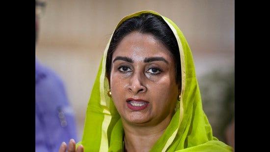 Shiromani Akali Dal (SAD) MP from Bathinda Harsimrat Kaur Badal (PTI)