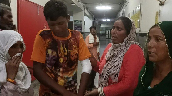 The injured were taken to the Panchkula civil hospital and Kalka government hospital. (Sant Arora/HT)
