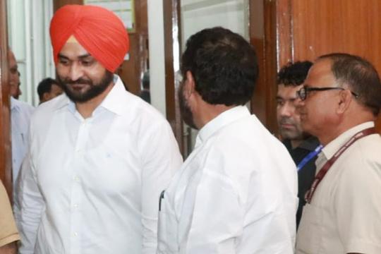 Haryana minister Sandeep Singh, who is at the centre of a political storm, arriving at the Vidhan Sabha on Monday. (Keshav Singh/HT) Haryana minister Sandeep Singh, who is at the centre of a political storm, arriving at the Vidhan Sabha on Monday. (Keshav Singh/HT)