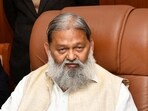 Haryana home minister Anil Vij. (HT File Photo) Haryana home minister Anil Vij. (HT File Photo)