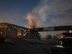 Russia-Ukraine War: A view of a damaged building at a Ukrainian port on the Danube after a night drone attack in Odesa region. Russia-Ukraine War: A view of a damaged building at a Ukrainian port on the Danube after a night drone attack in Odesa region.