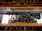 AUSTIN, TEXAS - AUGUST 25: In this photo illustration, a semi-automatic AR-15 is displayed on a countertop at the McBride Guns Inc. store on August 25, 2023 in Austin, Texas. The Biden administration plans to revoke licenses from hundreds of firearms dealers, provoking disagreements among gun-store owners and law-enforcement veterans around the country. AUSTIN, TEXAS - AUGUST 25: In this photo illustration, a semi-automatic AR-15 is displayed on a countertop at the McBride Guns Inc. store on August 25, 2023 in Austin, Texas. The Biden administration plans to revoke licenses from hundreds of firearms dealers, provoking disagreements among gun-store owners and law-enforcement veterans around the country.