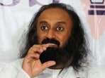 Art of Living founder Sri Sri Ravishankar addressing the media.