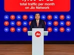 Reliance Industries Chairman Mukesh Ambani speaks during the 46th Annual General Meeting of Reliance Industries Limited, on Monday, (PTI) Reliance Industries Chairman Mukesh Ambani speaks during the 46th Annual General Meeting of Reliance Industries Limited, on Monday, (PTI)
