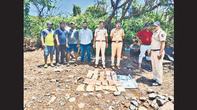 A case has been registered under sections 8 (c), 20 (b) 2 (c) and 22 (c) of the Narcotic Drugs and Psychotropic Substances (NDPS) Act. At Ratnagiri, similar packets were found from August 14 to August 17 on the shores of Karde, Ladghar, Kelshi, Kolthare, Murud, Burondi and Borya beaches (HT PHOTO) A case has been registered under sections 8 (c), 20 (b) 2 (c) and 22 (c) of the Narcotic Drugs and Psychotropic Substances (NDPS) Act. At Ratnagiri, similar packets were found from August 14 to August 17 on the shores of Karde, Ladghar, Kelshi, Kolthare, Murud, Burondi and Borya beaches (HT PHOTO)