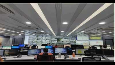 A view from control room of Integrated Traffic Management System in Lucknow (Sourced)