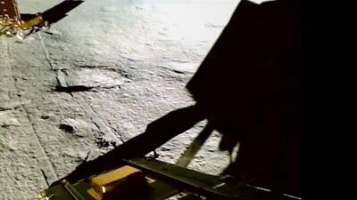 Chandrayaan-3 Pragyan rover roams around the 'Shiv Shakti Point', Vikram' lander's touchdown spot, on the Moon at the south pole. (PTI) Chandrayaan-3 Pragyan rover roams around the 'Shiv Shakti Point', Vikram' lander's touchdown spot, on the Moon at the south pole. (PTI)