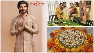 The 10-day-long Onam celebration began on August 20 and will end on August 31. Malayalis all over the world are celebrating Onam on Thiruvonam day. Thiruvonam is the most important day of the festival and is marked by elaborate feasts, traditional performances, and various cultural activities. On the occasion, celebrities like Malaika Arora and Dulquer Salmaan have taken to social media to extend their Onam wishes to their fans. (Instagram) The 10-day-long Onam celebration began on August 20 and will end on August 31. Malayalis all over the world are celebrating Onam on Thiruvonam day. Thiruvonam is the most important day of the festival and is marked by elaborate feasts, traditional performances, and various cultural activities. On the occasion, celebrities like Malaika Arora and Dulquer Salmaan have taken to social media to extend their Onam wishes to their fans. (Instagram)