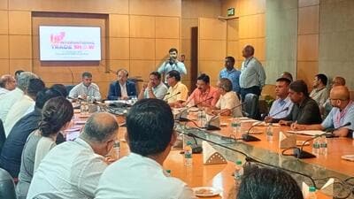 District officials said the trade show will be inaugurated by President Droupadi Murmu, while Uttar Pradesh chief minister Yogi Adityanath, governor Anandiben Patel, among other dignitaries, will be present at the inaugural event (HT Photo) District officials said the trade show will be inaugurated by President Droupadi Murmu, while Uttar Pradesh chief minister Yogi Adityanath, governor Anandiben Patel, among other dignitaries, will be present at the inaugural event (HT Photo)