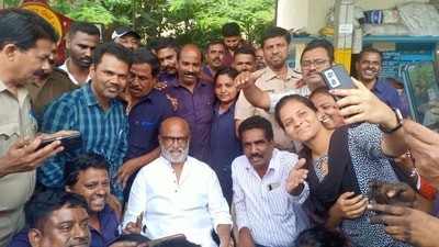 Rajinikanth makes a surprise visit to BMTC bus depot in Bengaluru, meets crew Rajinikanth makes a surprise visit to BMTC bus depot in Bengaluru, meets crew