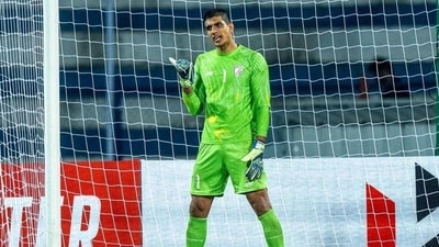 India goalkeeper Gurpreet Singh Sandhu during the SAFF Championship semifinal match against Lebanon (Twitter/GurpreetGK) India goalkeeper Gurpreet Singh Sandhu during the SAFF Championship semifinal match against Lebanon (Twitter/GurpreetGK)