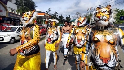 Onam is celebrated through various rituals. Temples decorated with flowers had the faithful throng them since early morning for prayers to mark the occasion. (PTI) Onam is celebrated through various rituals. Temples decorated with flowers had the faithful throng them since early morning for prayers to mark the occasion. (PTI)