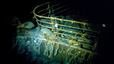 Titanic's wreck (WHOI via REUTERS)