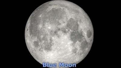 The image shows a Blue Moon. (Twitter/@NASAMoon) The image shows a Blue Moon. (Twitter/@NASAMoon)