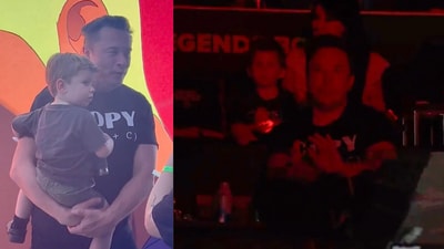 Elon Musk was present to watch Valorant Champions event in Los Angeles with his son. (X/@JakeSucky) Elon Musk was present to watch Valorant Champions event in Los Angeles with his son. (X/@JakeSucky)