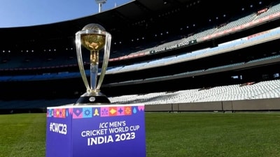 BCCI teamed up with BookMyShow as the ticketing platform for the 2023 tournament. (ICC website) BCCI teamed up with BookMyShow as the ticketing platform for the 2023 tournament. (ICC website)