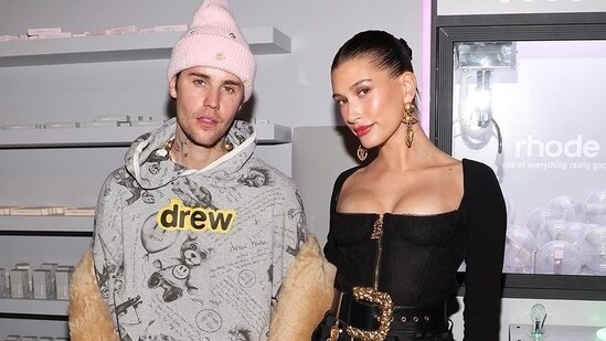 Justin Bieber, and his wife Hailey Bieber. (Twitter)