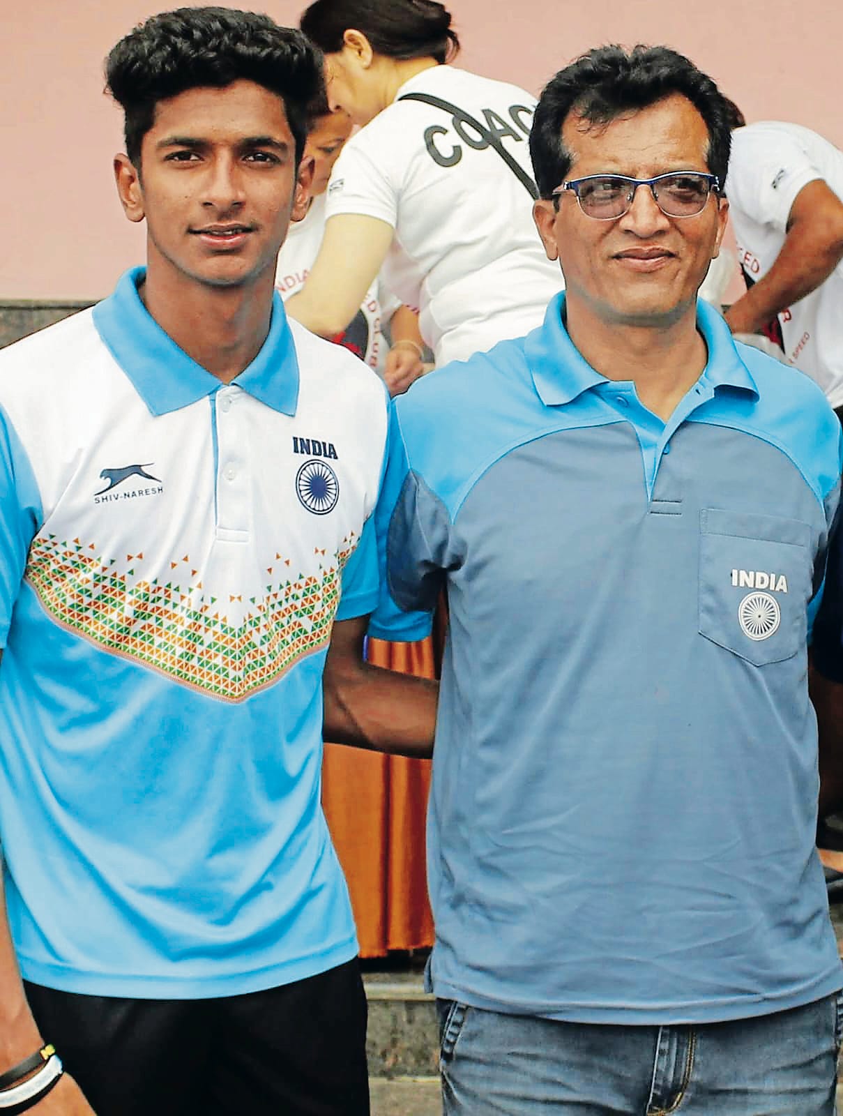 Jacob’s childhood coach (right) Arvind Kapoor feels the athlete has proved his mettle and will win huge accolades for the country. Jacob’s childhood coach (right) Arvind Kapoor feels the athlete has proved his mettle and will win huge accolades for the country.