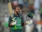 Pakistan's Iftikhar Ahmed celebrates after scoring a century during the Asia Cup 2023 match against Nepal Pakistan's Iftikhar Ahmed celebrates after scoring a century during the Asia Cup 2023 match against Nepal