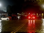 Idalia in Florida: A vehicle drives through flood waters caused by Hurricane Idalia passing offshore in St. Petersburg, Florida. Idalia in Florida: A vehicle drives through flood waters caused by Hurricane Idalia passing offshore in St. Petersburg, Florida.