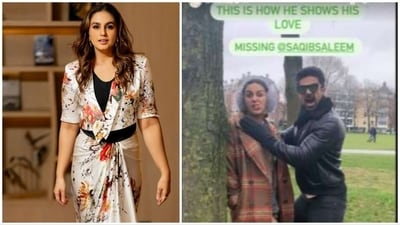Huma Qureshi wished her brother Saqib Saleem on Raksha Bandha by sharing a goofy photo of the duo on her Instagram story. "This is how he shows his love," she captioned her post. (Instagram/@humaqureshi) Huma Qureshi wished her brother Saqib Saleem on Raksha Bandha by sharing a goofy photo of the duo on her Instagram story. "This is how he shows his love," she captioned her post. (Instagram/@humaqureshi)