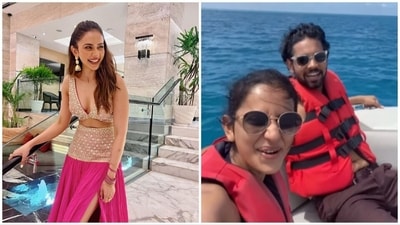 Rakul Preet shared a video with her brother from their vacation on her Instagram handle and captioned her post, "Happppy rakhi my not so little one." (Instagram/@rakulpreet) Rakul Preet shared a video with her brother from their vacation on her Instagram handle and captioned her post, "Happppy rakhi my not so little one." (Instagram/@rakulpreet)
