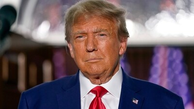 FILE - Former President Donald Trump speaks at Trump National Golf Club in Bedminster, N.J., June 13, 2023. (AP Photo/Andrew Harnik, File) (AP)