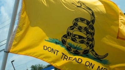 The Gadsden flag is also known as the ‘Hopkins Flag’ or ‘Don’t Tread on Me’ flag (amazon.in) The Gadsden flag is also known as the ‘Hopkins Flag’ or ‘Don’t Tread on Me’ flag (amazon.in)