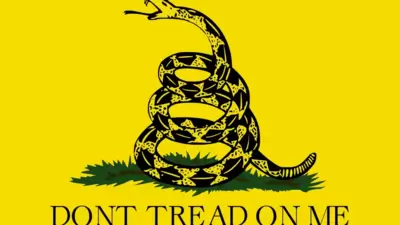The Colorado school student was wearing this "Gadsden flag" patch on his backpack. (X(formerly Twitter)/@Heritage) The Colorado school student was wearing this "Gadsden flag" patch on his backpack. (X(formerly Twitter)/@Heritage)