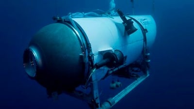This undated image provided by OceanGate Expeditions in June 2021 shows the company's Titan submersible. (AP)