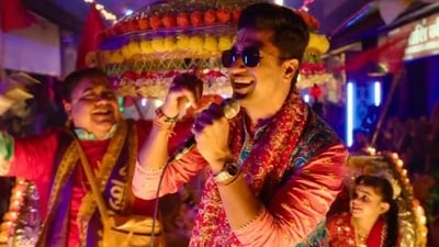 Vicky Kaushal as Bhajan Kumar in Kanhaiya Twitter Pe Aaja. Vicky Kaushal as Bhajan Kumar in Kanhaiya Twitter Pe Aaja.