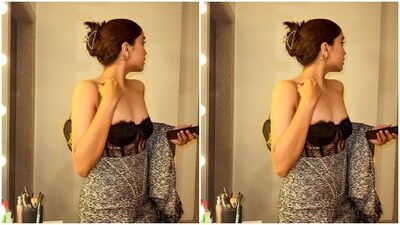 Sharvari wore her tresses into a sleek bun with a middle part as she posed for the indoor photoshoot. (Instagram/@sharvari) Sharvari wore her tresses into a sleek bun with a middle part as she posed for the indoor photoshoot. (Instagram/@sharvari)