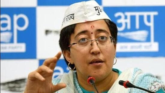 Delhi services minister Atishi. (HT file)
