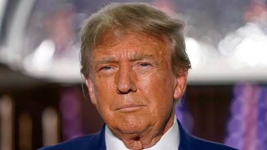 Former President Donald Trump speaks at Trump National Golf Club in Bedminster, N.J., June 13, 2023 (AP Photo/Andrew Harnik, File) (AP)