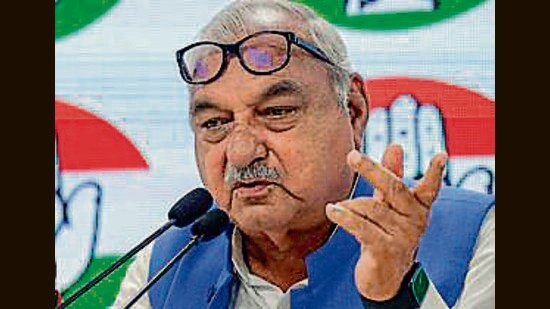 With Haryana chief minister Manohar Lal Khattar and home minister Anil Vij blaming the Congress for communal violence in Nuh, former chief minister and Leader of Opposition Bhupinder Singh Hooda on Wednesday said the BJP-JJP government had started accusing political opponents to hide its own failures. (PTI File Photo)