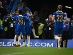 Chelsea players celebrate Chelsea players celebrate