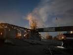 Russia-Ukraine War: A view of a damaged building at a Ukrainian port on the Danube after a night drone attack in Odesa region. Russia-Ukraine War: A view of a damaged building at a Ukrainian port on the Danube after a night drone attack in Odesa region.