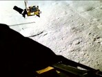 Pragyan rover on the lunar surface.