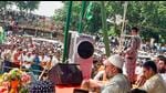 A video of AIMIM chief Asaduddin Owaisi’s supporters shouting “Pakistan zindabad” during his rally went viral on social media. (ANI)
