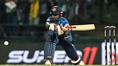 Asalanka soldiered on and scored his eighth ODI fifty. (AFP) Asalanka soldiered on and scored his eighth ODI fifty. (AFP)