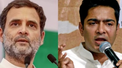 Congress leader Rahul Gandhi (left) and TMC general secretary Abhishek Banerjee (right) (File Photo)